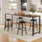 Plattsburgh Bar Stools 24.8" PU Upholstered Breakfast Stools (Set of 2)