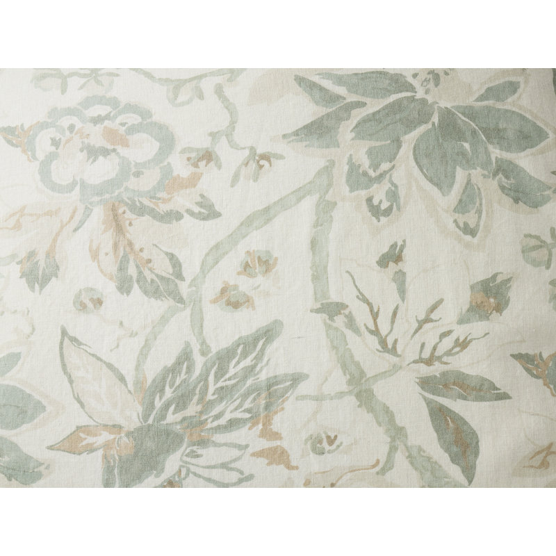 Sea Bloom Print Sham King Natural W/Sage, Natural w/Sage, King