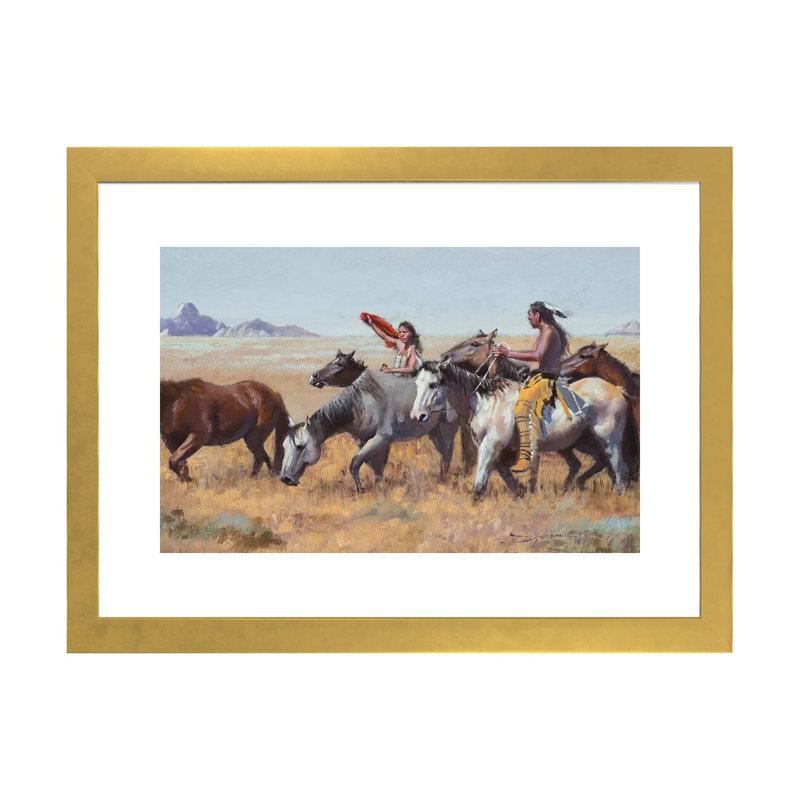 «Acquisitions» par David Edward Kucera - reproduction de photo, H 16 po x l 24 po x P 1 po, Papier doré