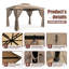 Dikasun l 12 pi. X 10 pi. D Pavillon de jardin en acier-94857906