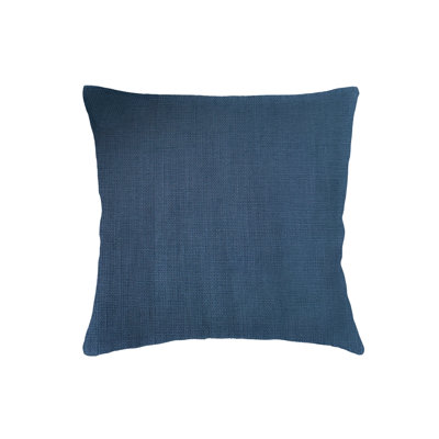 Oreiller en lin bleu marine 20 pi x 20 pi avec garniture en duvet synthétique