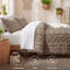 Ensemble d'édredon pour lit simple capitonné Boho - ensemble de literie 2 pièces brun clair Shabby Bed Jac Ensemble de lit en jacquard de ferme avec broderie, douceur toutes saisons pour chambres douillettes et cadeaux boho-chic-105490879-110437406