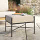 Lucier Upholstered Outdoor Ottoman with Cushion