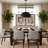 24-inch diameter integrated LED black pendant light