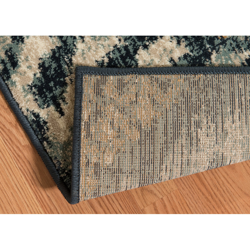 Tapis bleu Farwa, Rectangle 12 pi 6 po x 15 pi