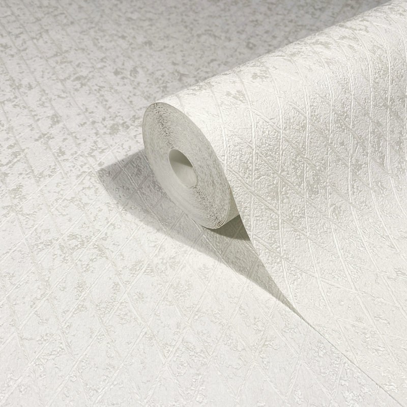 Galerie Odyssey Geometric Diamond Wallpaper, White