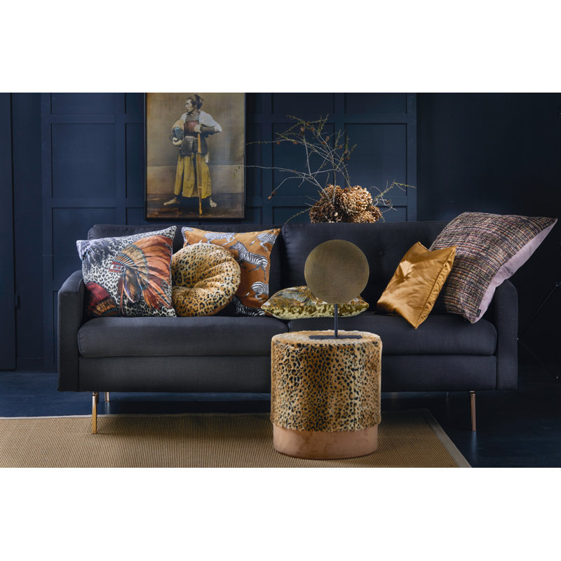 Samuel Square Cushion, 45 cm x 45 cm, Brown, Polyester
