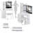 37" Middle Size Left Bedside Cabinet Vanity Table + Cushioned Stool, Extra Large Right Sliding Mirror-115455298