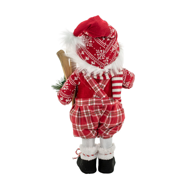 Bonhomme de neige avec ensemble et skiis