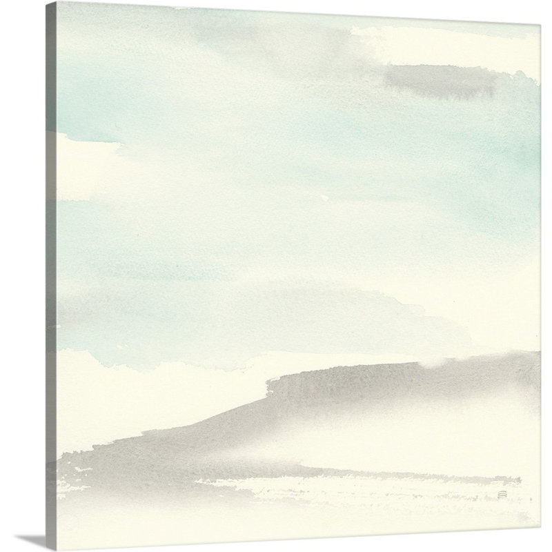 Teal Sky II - Print on Canvas, Wrapped Canvas, 12" H x 12" W x 1.25" D