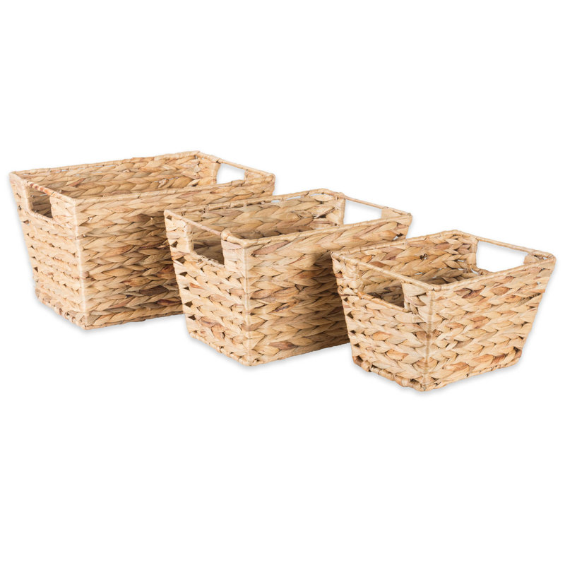 Ensemble de 3 paniers en osier Asst
