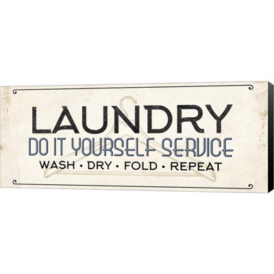 «Do It Yourself Laundry» par Kimberly Allen, art textuel sur toile tendue