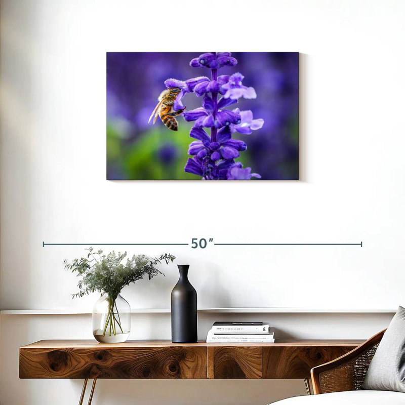 Brampt Flower And Bee, 20" H x 30" W