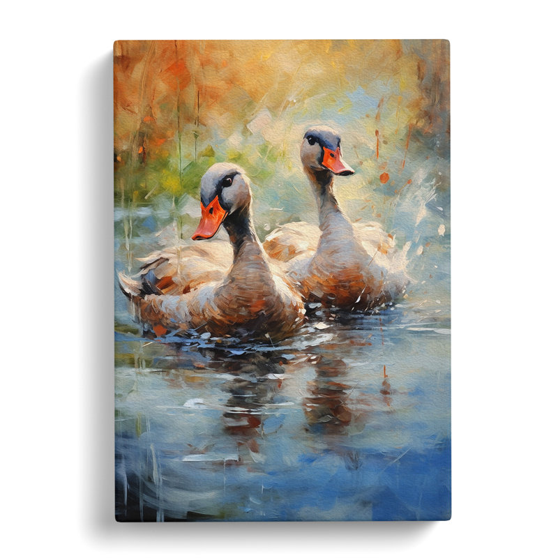 Goose Impressionism No.2 - Wrapped Canvas, 76cm H x 50cm W x 3cm D