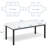 79" Dining Table for 6-8 People, Wooden Rectangular Kitchen Table with Sturdy Metal Frame