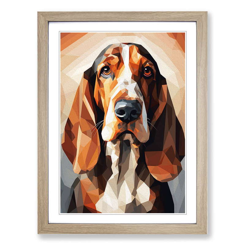 Single Picture Frame Print on Wood, 46cm H x 34cm W, Oak Framed
