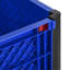 Collapsible Bulk Container, Solid Wall, 600 Lbs Capacity, Blue, 4 - Way Access, 31.07 In Width Storage, Stacks High, 39.82 Depth