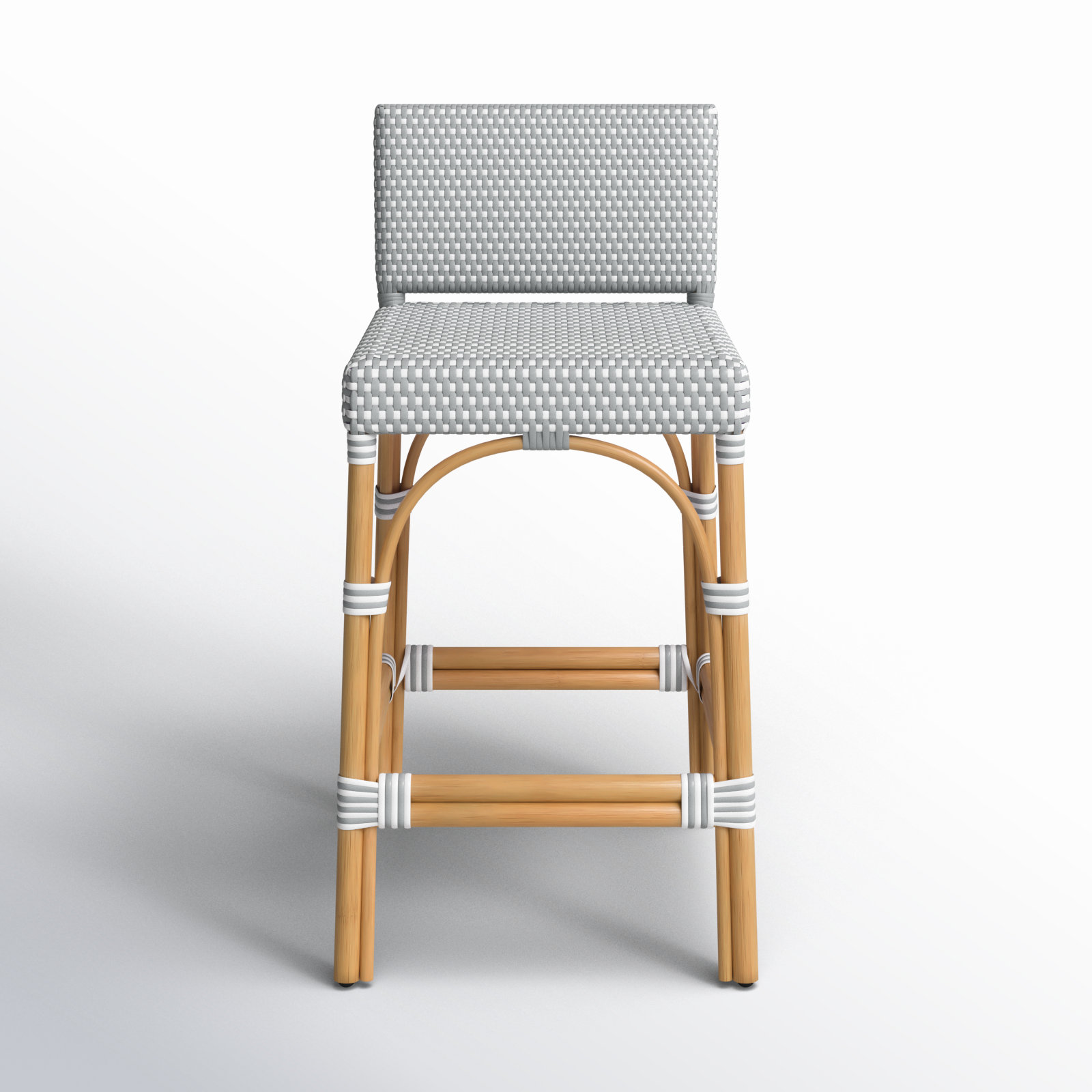Estella Bar and Counter Stool, Light Gray/White Dot, Counter Stool (24" Seat Heigh)t