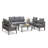 5-Piece Aluminum Patio Conversation Set,  7-Seat Outdoor Sofa