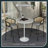 Heatherton Modern Bar Height Dining Table with Resin Top and Steel Pedestal Base Kitchen Table Seats 2-6 Person-1230483997-1208304107