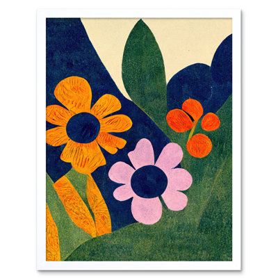 Abstract Bright Matisse Style Flowers - Print