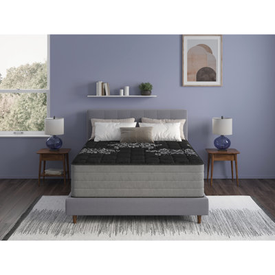 14" Heavy Duty Firm King Mattress With Ice Cover For Cooling Effect, 2" Copper, Silver, Graphite Airflow And Alleviation, Edge Wrapped Coils To Isolate Body Movement Promote Sleep, Adjustable