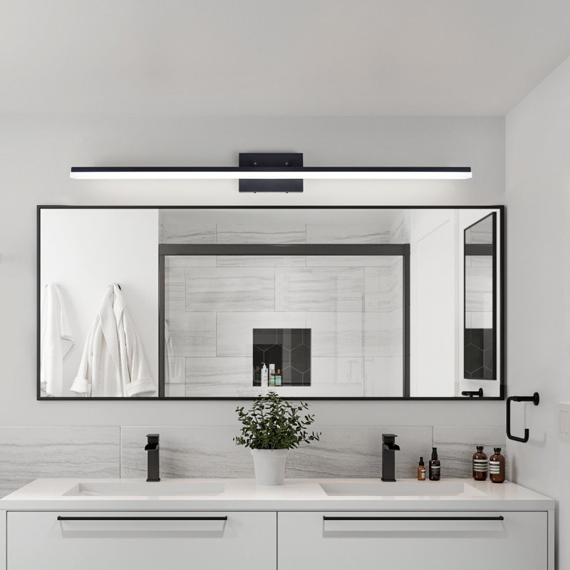 48'' Alfonzie 1-Light Dimmable LED 46W Bath Bar, Matte Black, Cold White 5000K