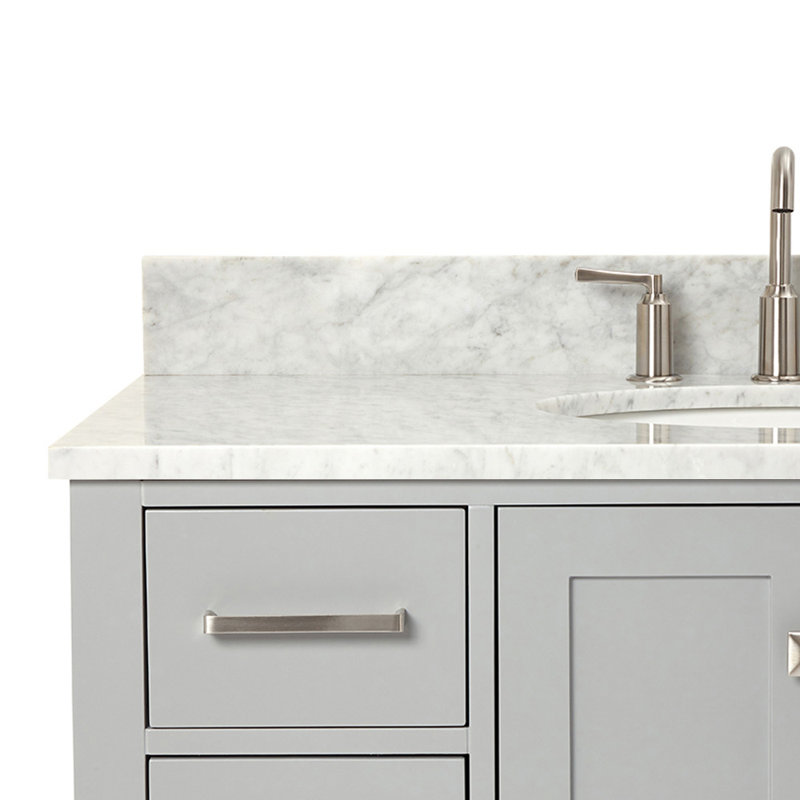 Ensemble de meuble-lavabo simple 43 po Flynt, gris