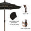 Parasol de marché 9 pi Kasia-39993643