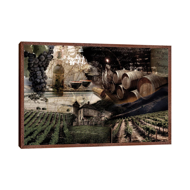 Wine by GraphINC - Print on Canvas, 101.6 cm H x 66.04 cm W, Brown Floater Framed Canvas