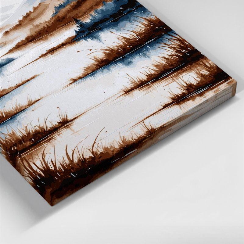 Aquarelle, paysage, 40, toile blanche, art mural, H 11 po x l 14 po