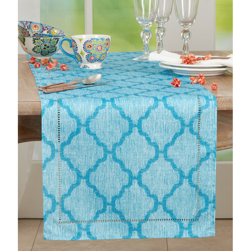 Table Runner, 108" x 16", Turquoise