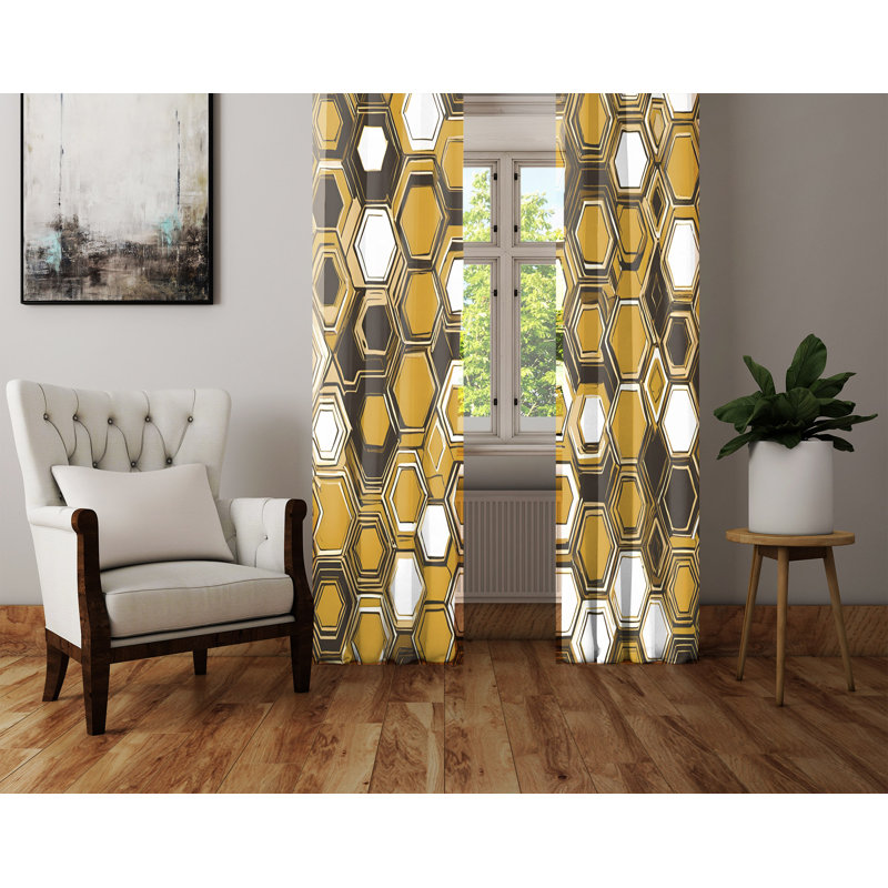Semi Sheer Curtain Pair, 20" W x 52" L