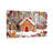 Christmas Gingerbread House Winter Scene Pattern