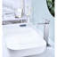 Robinet de lavabo de salle de bain à poignée simple avec bec cascade et bonde escamotable sans trop-plein, acier inoxydable avec finition nickel brossé, jet stable et doux, température de départ facile à utiliser-121636458