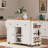 Rolling Kitchen Island With Extendable Dining Table, Charging Station, Three-tier Open Side Storage Rack, 3 Drawers And 2 Storage Cabinets-139880021