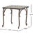 Kd Cast Aluminum Side Table Of 2 - 18" H Weathered Copper Classic Woven Center For Backyard And Patio 2Pcs Tables X W Antique Square Tabletop With Curly Legs Garden