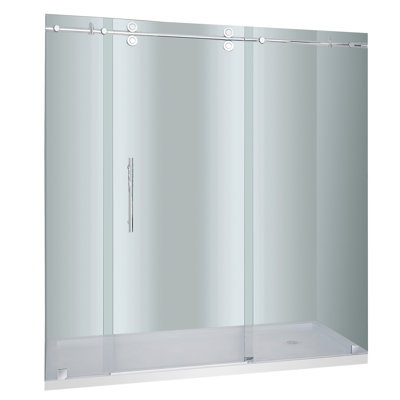 Langham 72" x 77.5" Single Sliding Frameless Shower Door