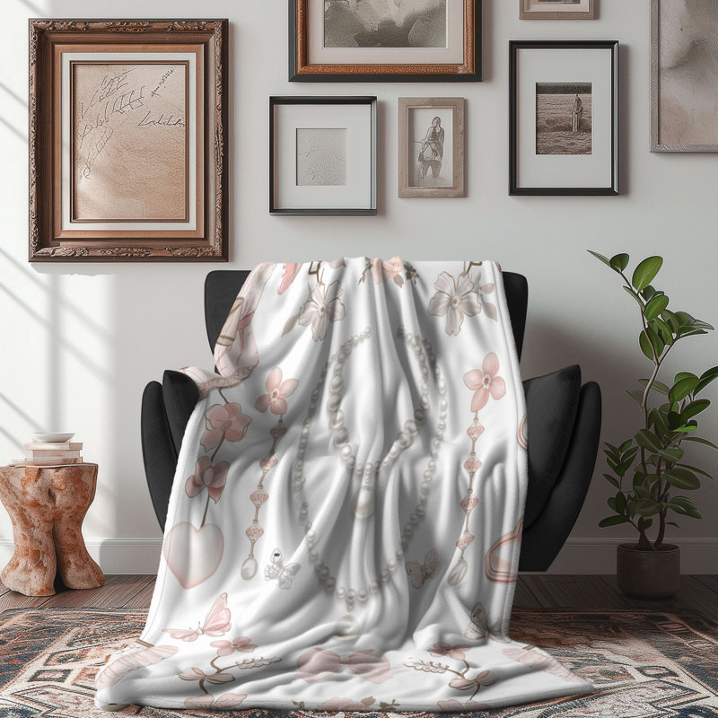 Charm rose - couverture de qualité supérieure 1 pièce, L 60 po x L 80 po
