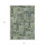 Tapis intérieur / extérieur lavable géométrique vert et menthe 8 pi x 10 pi HomeRoots