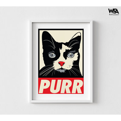 Art de chat original, reproduction de peinture de chat, affiche de chat mignon, décor de bibliothèque moderne pour chat, idée de décoration pour chat amateur de chat
