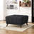 Cutts Tufted Ottoman With Rubberwood Legs