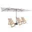 Parasol de patio de 15 pieds avec poignée à manivelle et dessus ventilé-106645411