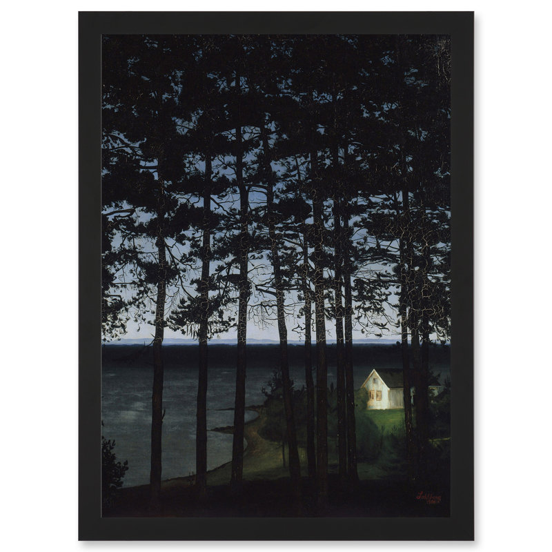 Fisherman's Cottage by Harald Sohlberg - Single Picture Frame Print, 45.5cm H x 33cm W