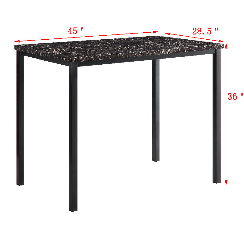 Adinda 5-piece Counter Height Dining Set, Black