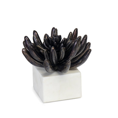 Succulent Sculpture 2 (Blackened Zinc)