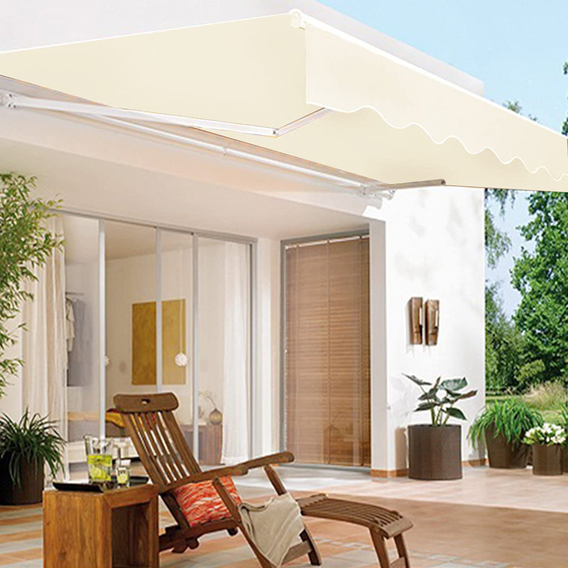 Hadeya 300 cm W x 250 cm D Gizeh Extendable Awning, Beige