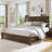 Queen Farmhouse Bed Frame with Headboard and Footboard, Wooden Slat Support, Sturdy Platform Bed Compatible with Various Bedroom Styles, Easy Assembly, Brown-632881913-632881912
