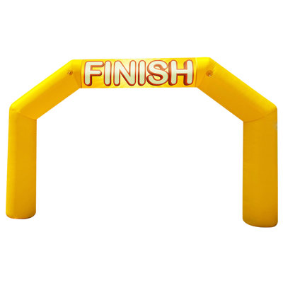 Finition de la arche gonflable avec ventilateur intégré, arche gonflable extérieure pour les fêtes, courses 5K, publicité et sports scolaires (jaune)