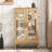 American Retro Style Glass Curio Cabinet With Curved Legs, Large Drawers, And Metal Handles For Timeless Display And Ample Storage-1726567786